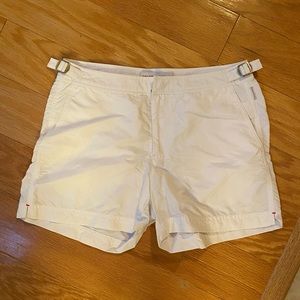 Men’s white swim bottoms